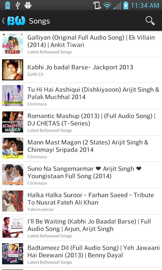 Bollywood Songs PK截图3