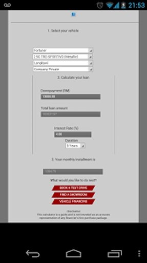 Car Loan Calculator - Toyota截图2