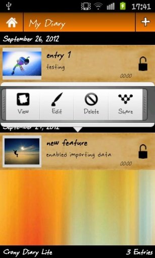 Crony Diary Lite截图7