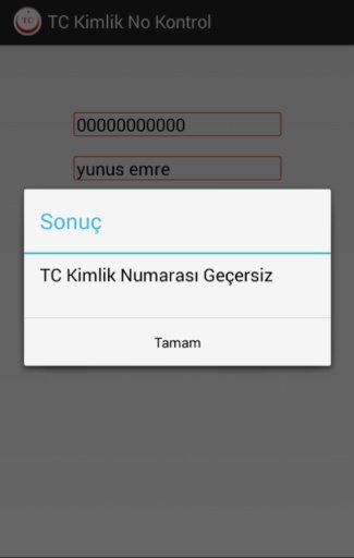 TC Kimlik No Kontrol截图5