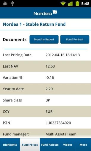 Nordea 1 Fund App截图1