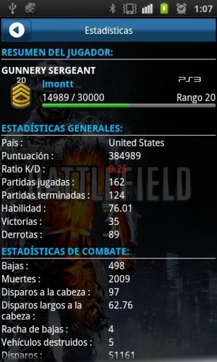 Battlefield 3 Stats截图2