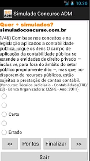 Simulado Concurso ADM截图1