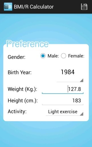 BMI/R Calculator截图1