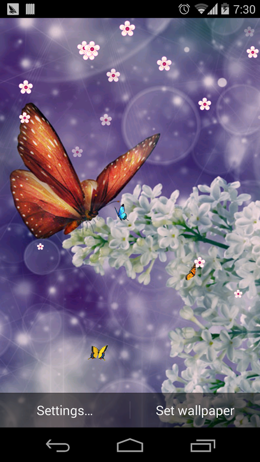 蝴蝶春天繽紛花朵壁紙截图1
