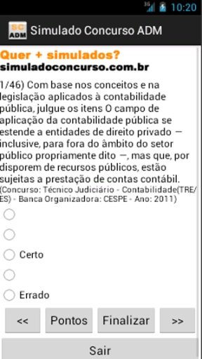 Simulado Concurso ADM截图3