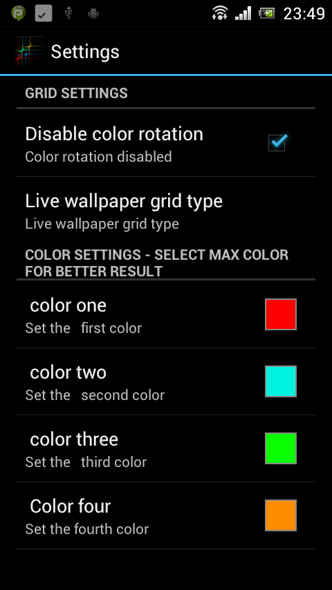 Nexus Neon Grid HD LWP截图5