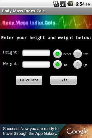 Body Mass Index Calc截图2