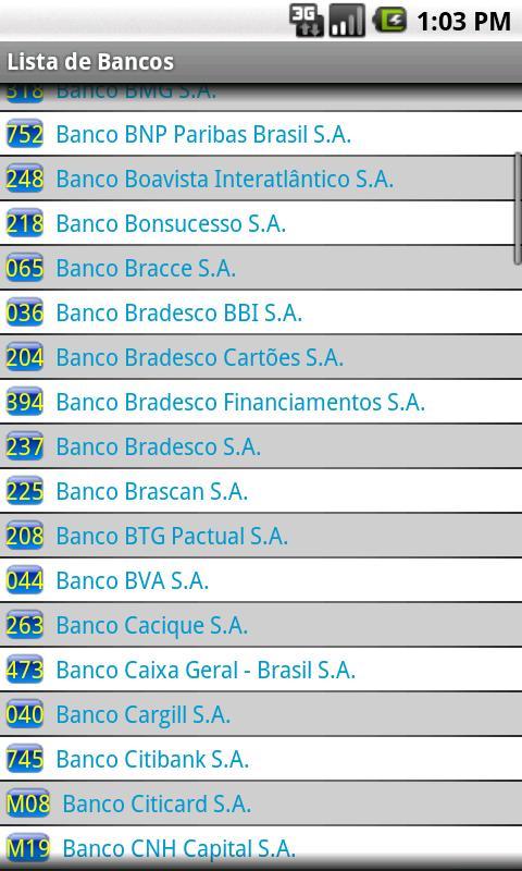 Lista de Bancos截图3