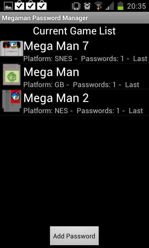 Mega Man Password Manager截图1