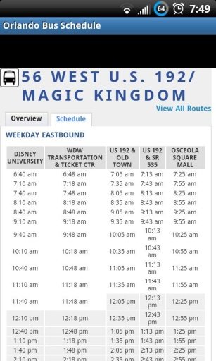 Orlando Bus Schedule截图2