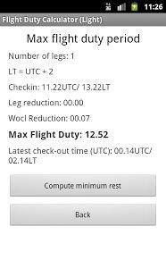 Flight Duty Calculator (Light)截图6