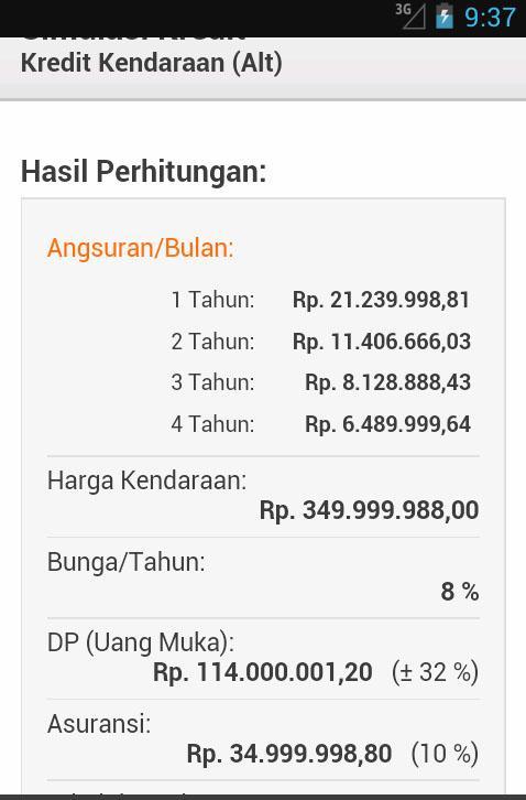 Simulasi Kredit & Pinjaman截图8