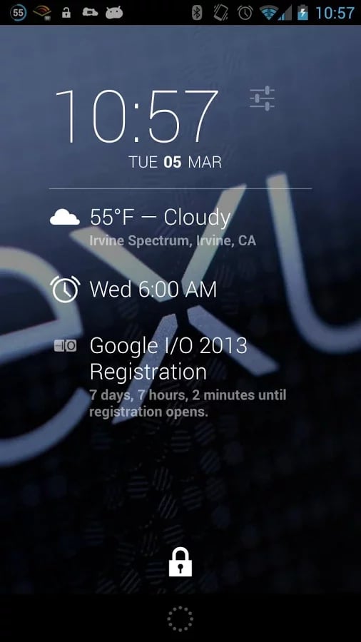 I/O 2014 DashClock Exten...截图1