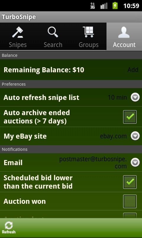 拍卖狙击手 TurboSnipe eBay Auction Sniper截图2