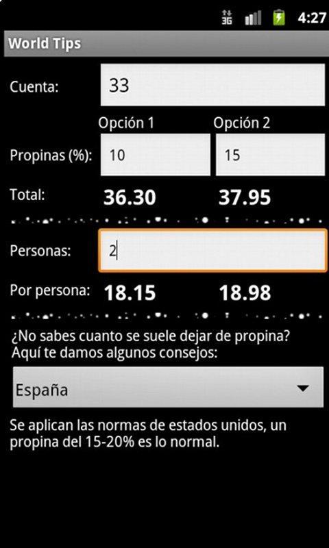 TipWorld - Calcula la propina截图1