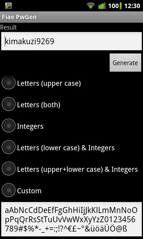 FiAe Password Generator截图2