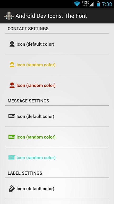 Android Dev Icons: The Font截图1