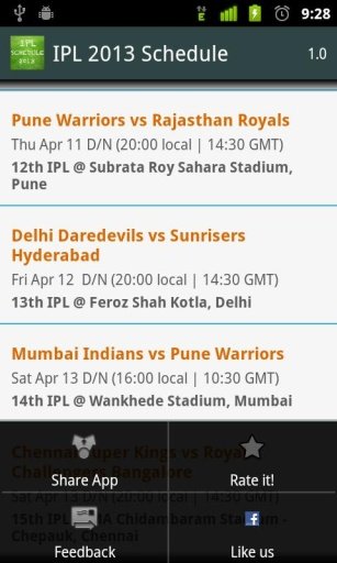 Cricket T20 Schedule截图5