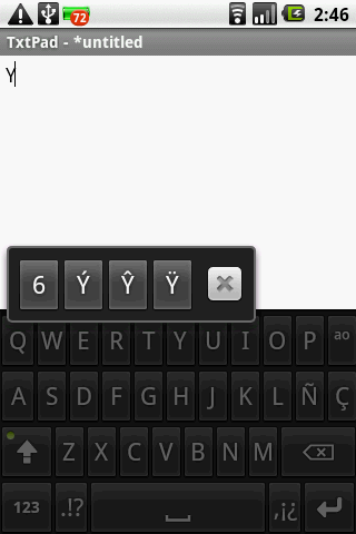 Spanish keyboard on dema...截图8