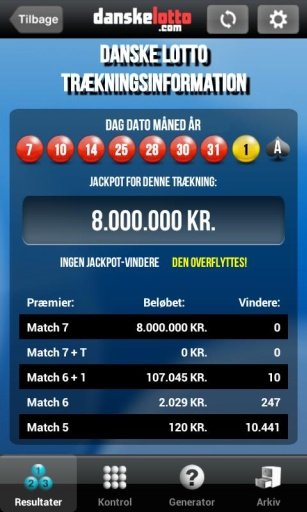 Danske Lotto App截图3