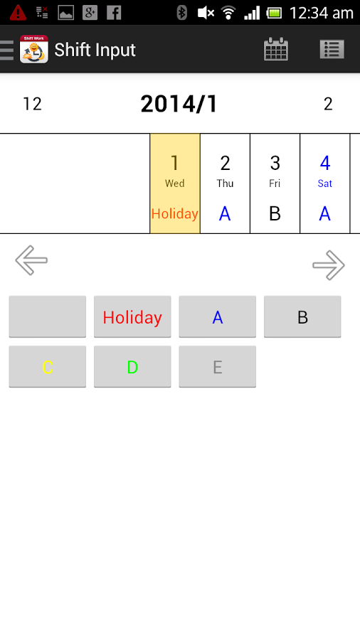 Shift Work Calendar截图11