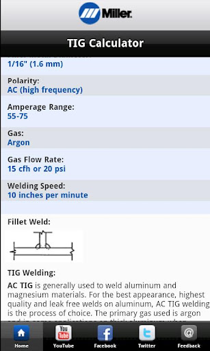 Miller Weld Setting Calculator截图3