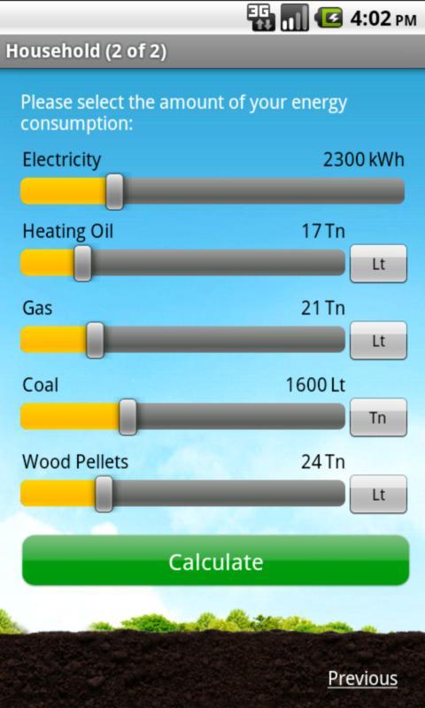 Ausante CO2 calculator截图3