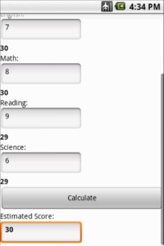 ACT Score Ca...截图1