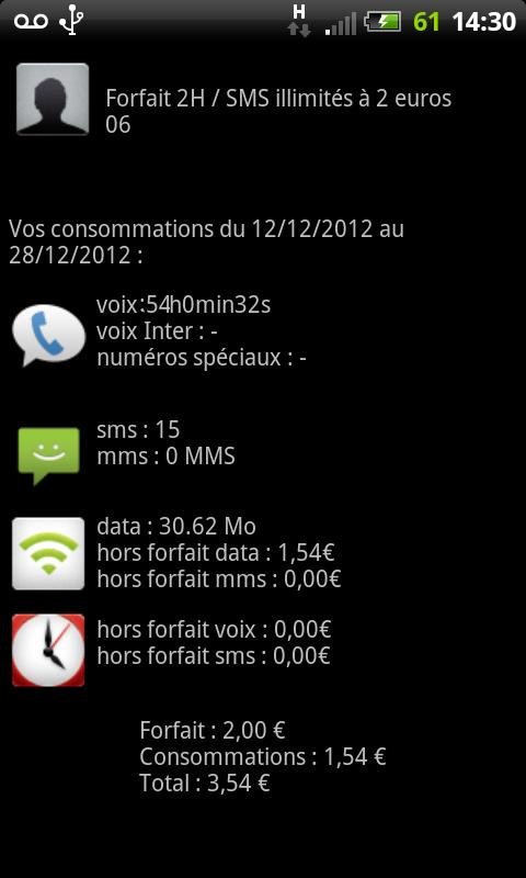 FreeMobile Suivi Conso 3G截图6