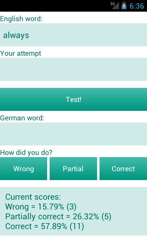 Vocabulary Test - German截图1