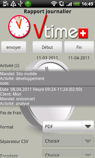 VTime Mobile Time Tracker截图3