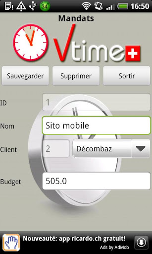 VTime Mobile Time Tracker截图2
