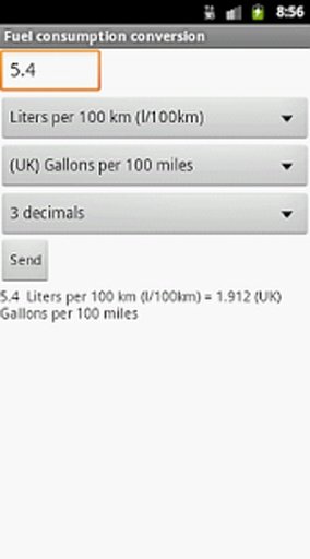 Fuel consumption convert...截图2