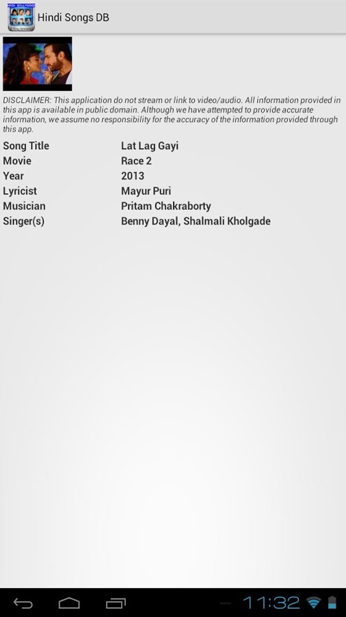 Hindi Bollywood Song Database截图4