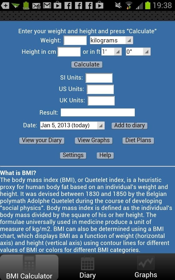 BMI Calculator Weight Tracker截图1