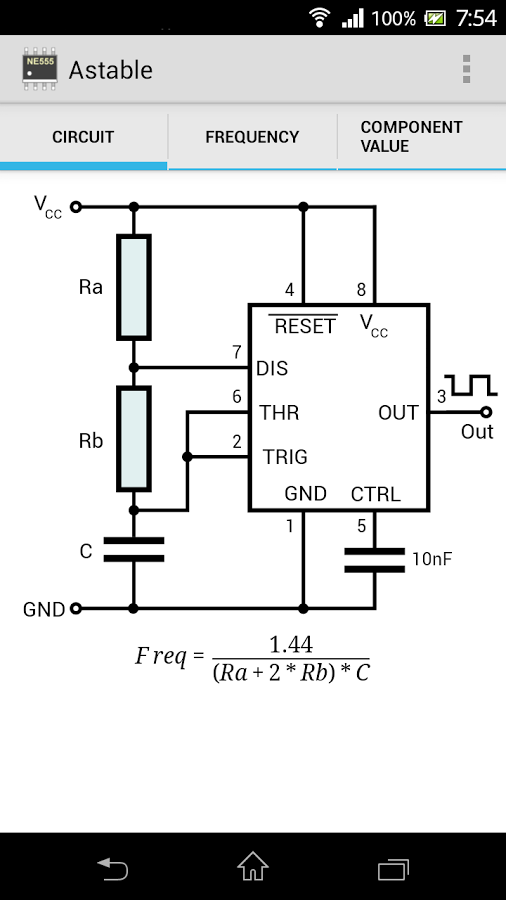 Timer IC 555 Calculator截图3