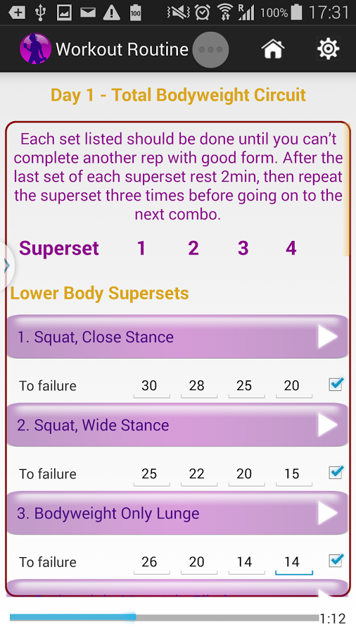 Female Fitness Workout Plan截图10