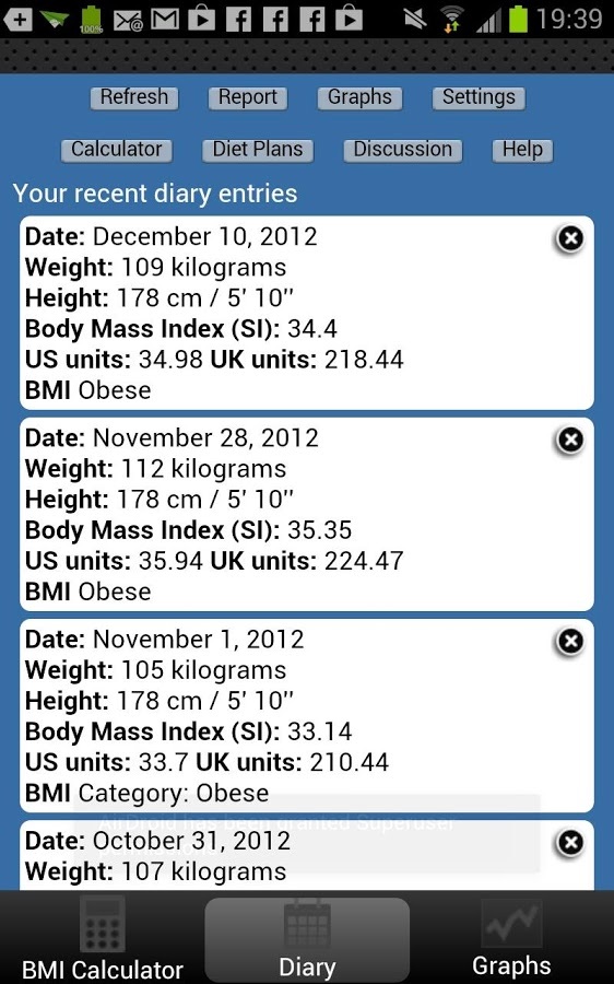 BMI Calculator Weight Tracker截图2