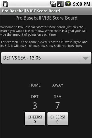 Pro Baseball VIBE Scoreboard截图1