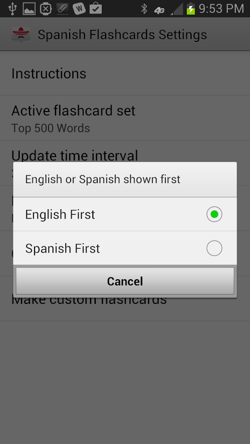 Spanish Flashcards (Sony SW2)截图5