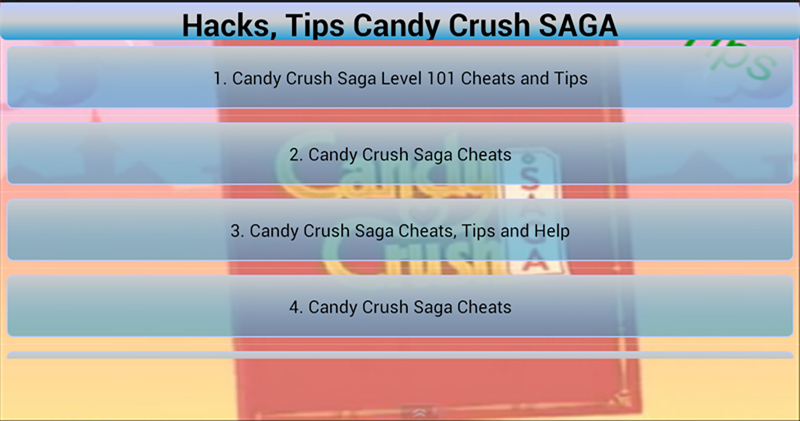 Hacks, Tips Candy Crush SAGA截图1