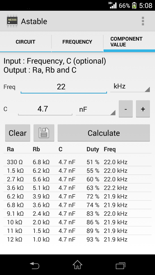 Timer IC 555 Calculator截图6