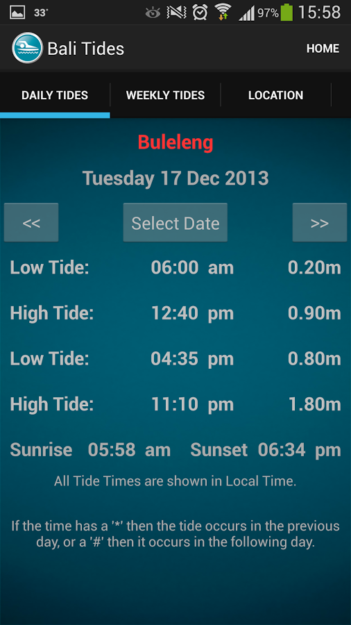 Bali Tide Times截图6