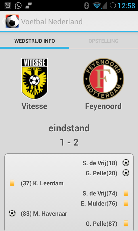 Voetbal Nederland Live scores截图9
