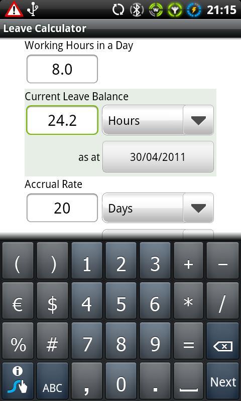 Leave Calculator截图2