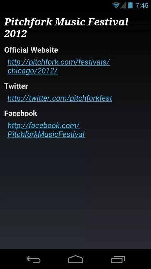 festime for Pitchfork Festival截图1