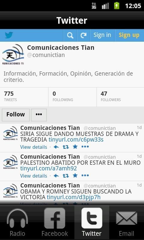 Comunicaciones Tian截图2