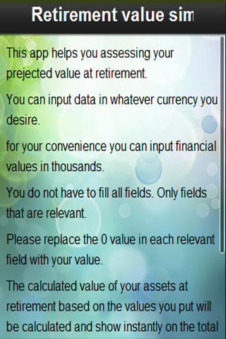 Retirement value simulat...截图2