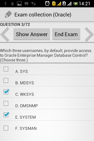 Exam collection (Oracle)截图4